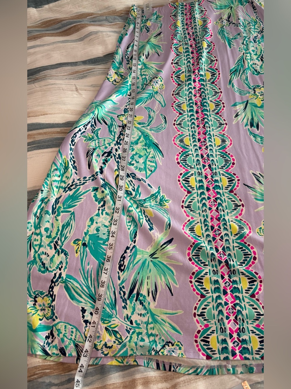 Lilly Pulitzer Suri Maxi Skirt / Strapless Dress Light Lilac Verbena Sz L - EUC! - Picture 6 of 6
